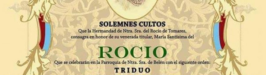 PROGRAMA DE ACTOS DE LA HERMANDAD DEL ROCÍO DE TOMARES 2017